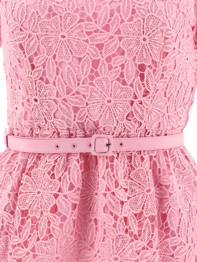 Shop Self-portrait "guipure Lace" Dress In Pink