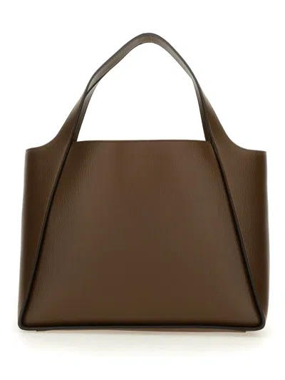 Shop Stella Mccartney Tote Bag With Logo In Brown