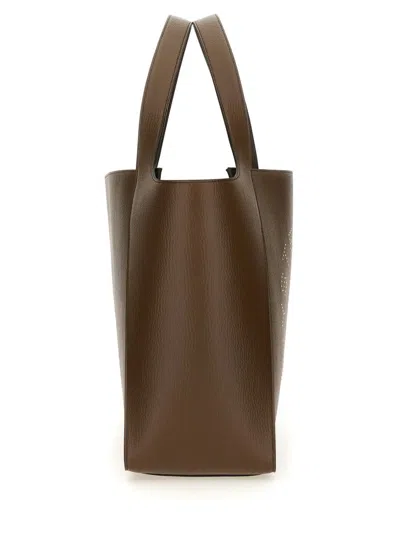 Shop Stella Mccartney Tote Bag With Logo In Brown