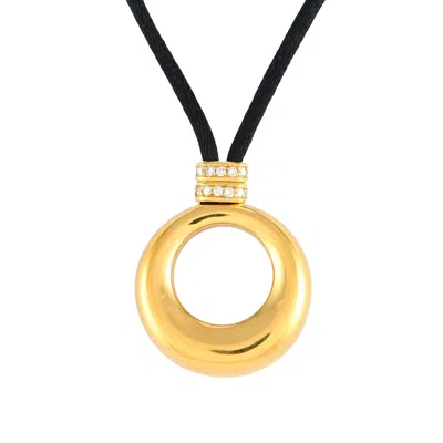 Shop Chaumet 18k Yellow Gold Diamond Cord Necklace Ch02-012524