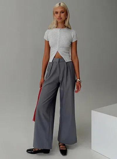 Shop Princess Polly Relaxed Pants In Charcoal
