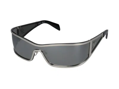 Shop Blumarine Sunglasses In Palladium Polished Total