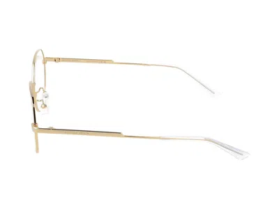 Shop Bottega Veneta Eyeglasses In Gold Gold Transparent