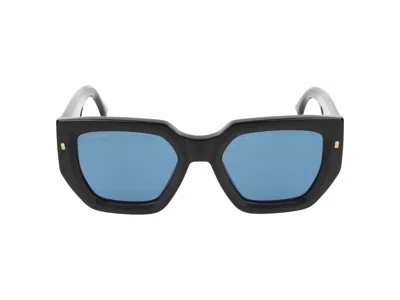 Shop Dsquared2 Sunglasses In Black Teal