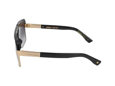 Shop Dsquared2 Sunglasses In Black Gold