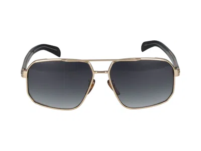 Shop Eyewear By David Beckham Sunglasses In Gold Black