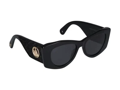Shop Lanvin Sunglasses In Black/black Lurex