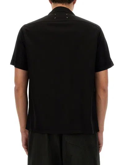 Shop Maison Margiela Bowling Shirt In Black