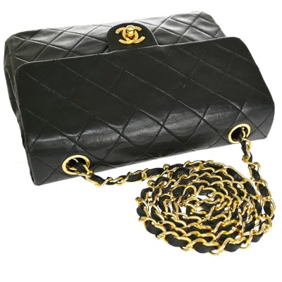 Pre-owned Chanel Mini Matelassé Black Pony-style Calfskin Shoulder Bag ()