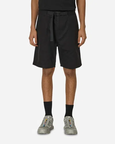 Shop Pas Normal Studios Off-race Cotton Twill Shorts In Black