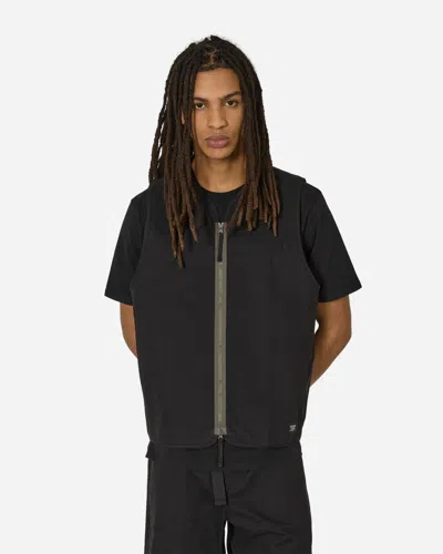 Shop Pas Normal Studios Off-race Cotton Twill Vest In Black