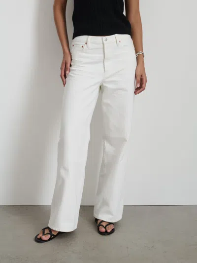 Shop Alex Mill Alek Wide Leg Jean In Sea Salt