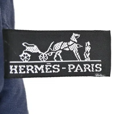 Shop Hermes Hermès Deauville Navy Cotton Clutch Bag ()
