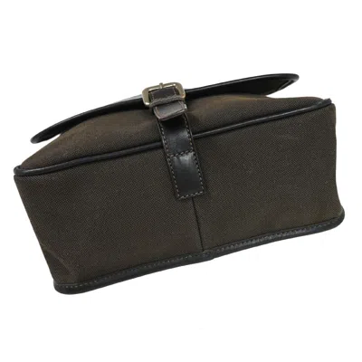 Shop Prada Brown Canvas Shoulder Bag ()