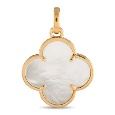 Shop Van Cleef & Arpels Alhambra 18k Yellow Gold Mother Of Pearl Pendant Vc13-041924