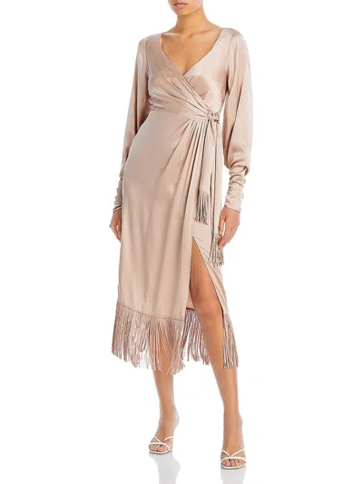 Shop Cinq À Sept Page Womens Silk Faux Wrap Wrap Dress In Multi