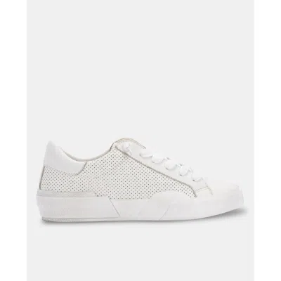 Shop Dolce Vita Zina Sneakers White Perforated Leather