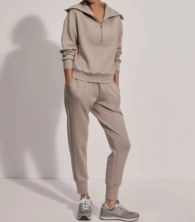 Shop Varley The Slim Cuff Pant In Taupe In Grey