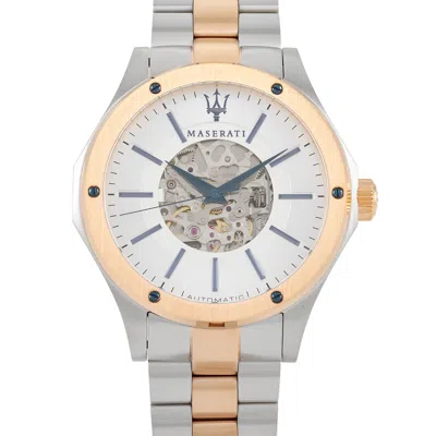 Shop Maserati Circuito Automatic 44mm Two-tone Stainless Steel Watch R8823127001 In White