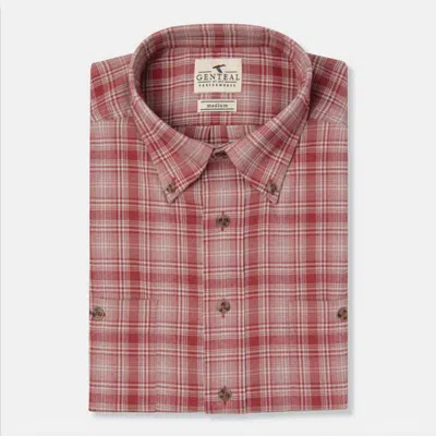 Shop Genteal Performance Flannel In Rosewood In Red
