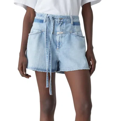 Shop Closed Jocy Shorts In Light Wash In Blue