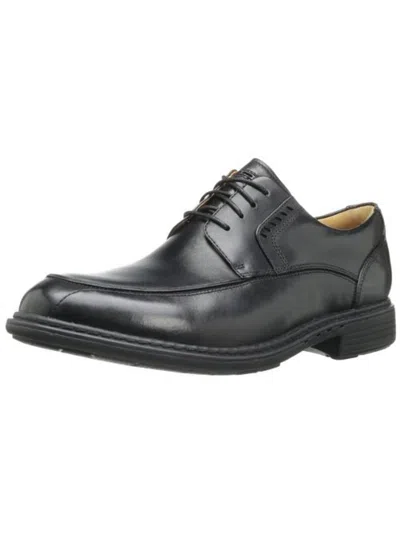 Shop Clarks Mens Leather Lace Up Oxfords In Black