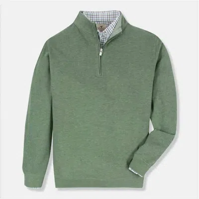 Shop Genteal Cotton/modal Quarter Zip In Cypress In Green