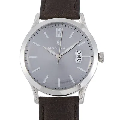 Shop Maserati Tradizione 40mm Grey Dial Watch R8851125004 In Brown