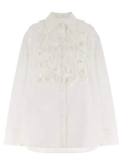 Shop Valentino Hibiscus Shirt, Blouse White