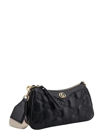 Shop Gucci Leather Shoulder Bag With Matelassé Gg Motif