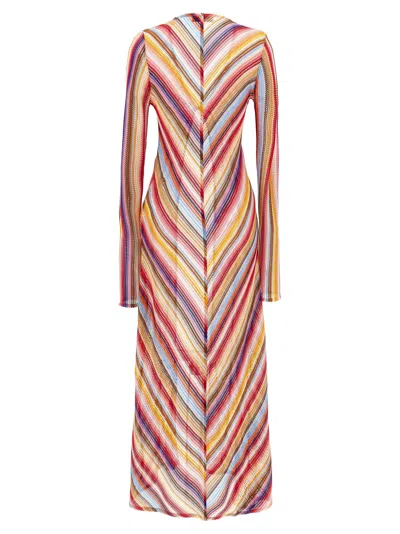 Shop Missoni Long Knit Cover-up Beachwear Multicolor