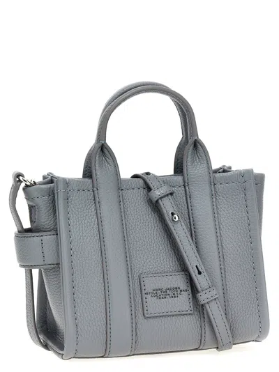 Shop Marc Jacobs The Leather Mini Tote Tote Bag Gray