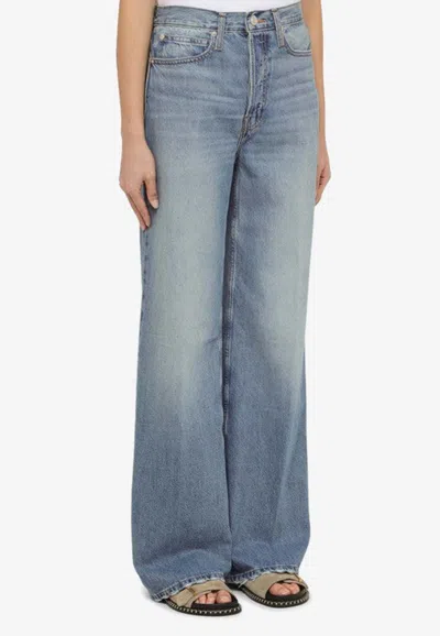 Shop Frame 1978 Wide-leg Jeans In Light Blue
