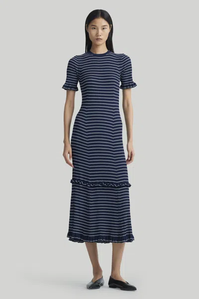 Shop Altuzarra 'delpini' Dress In Navy/ Ivory