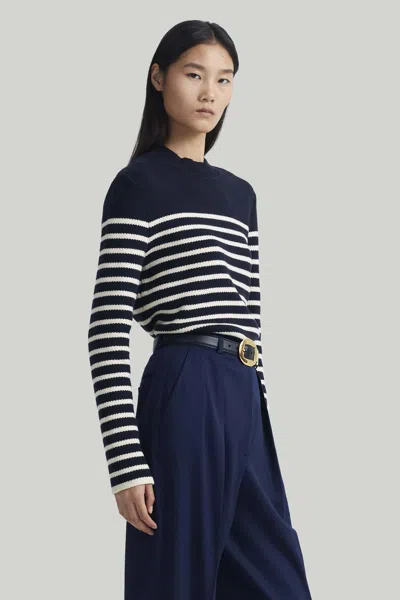 Shop Altuzarra 'oz' Sweater In Navy/ Ivory