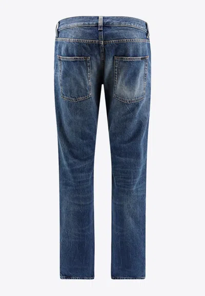 Shop Saint Laurent Basic Straight-leg Jeans In Blue