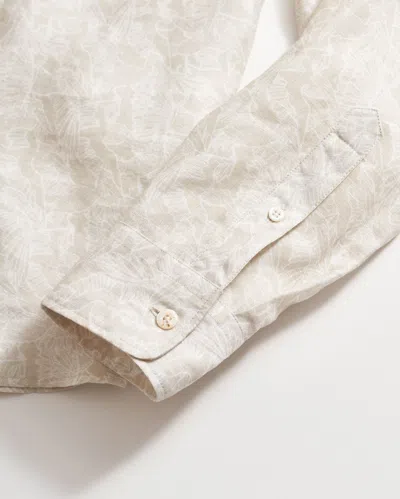 Shop Billy Reid Flock Linen Wilson Shirt In Tinted White