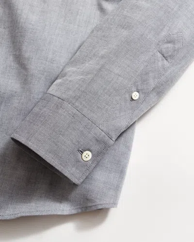 Billy Reid Oxford Hutcheson Dress Shirt In Light Grey