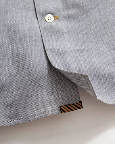 Billy Reid Oxford Hutcheson Dress Shirt In Light Grey