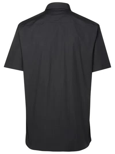 Shop Burberry Black Stretch Cotton Shirt