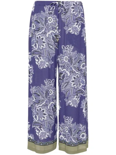 Shop Etro Pants In Purple