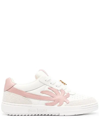 Shop Palm Angels Sneakers In Whitepink