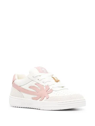 Shop Palm Angels Sneakers In Whitepink