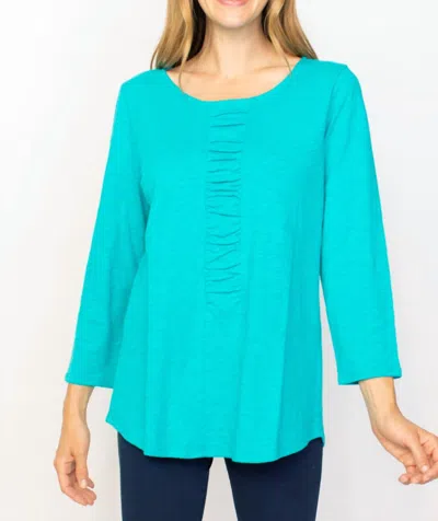 Shop Habitat Ruched Shaped Tee In Lake In Blue