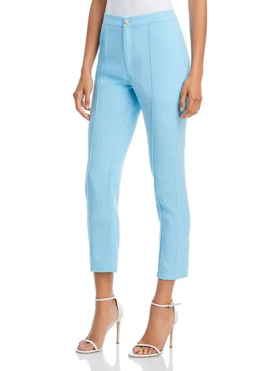 Shop Aqua Womens High Rise Cropped Trouser Pants In Blue