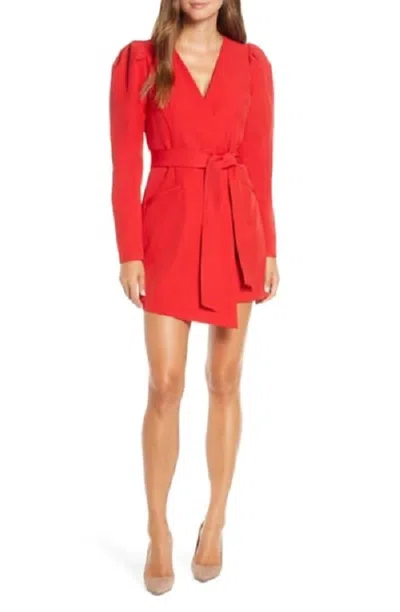 Shop Adelyn Rae Wrap Blazer Dress In Red