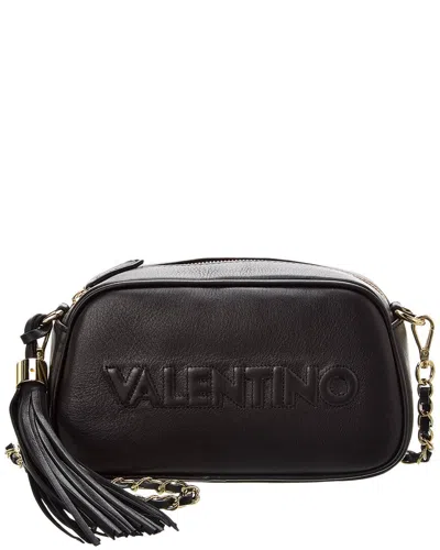Shop Valentino By Mario Valentino Bella Embossed Leather Crossbody In Black