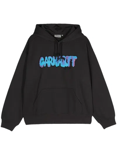 Shop Carhartt Wip Hooded Drip Sweat Clothing In Grey