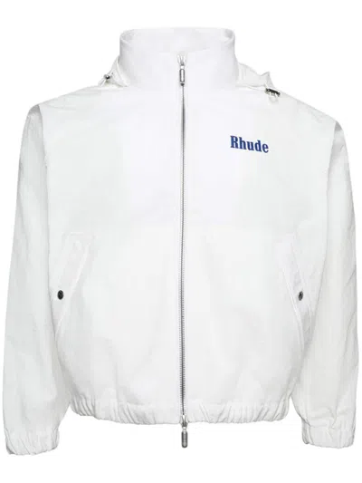 Shop Rhude Palm Track Jacket Clothing In White