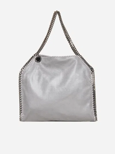 Shop Stella Mccartney Falabella Shaggy Deer Mini Tote Bag In Light Grey